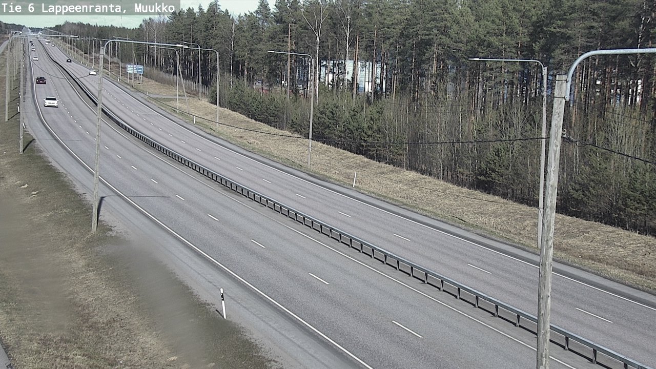 Weather Camera Image Väg 6 Villmanstrand, Muukko, Lappeenranta, Etelä-Karjala