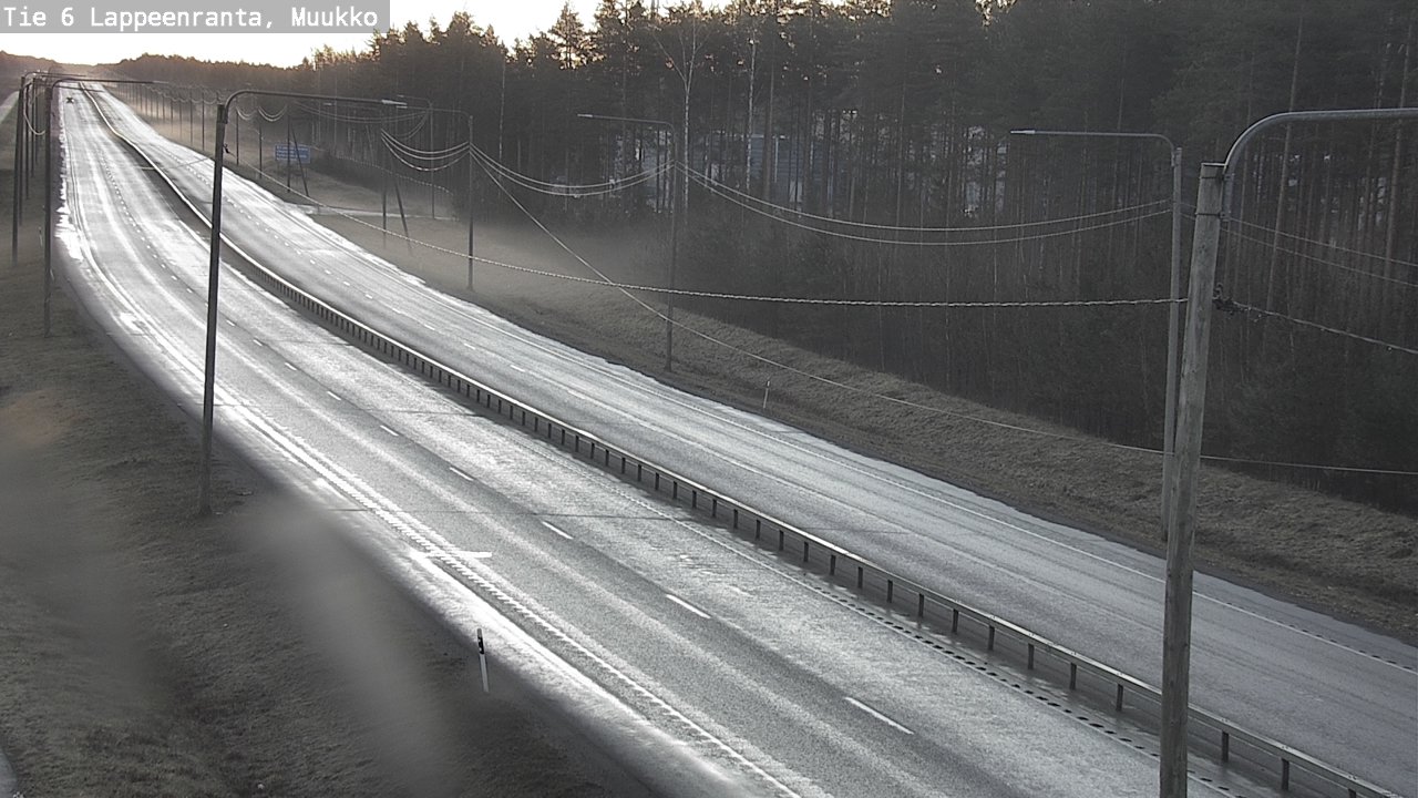 Weather Camera Image Väg 6 Villmanstrand, Muukko, Lappeenranta, Etelä-Karjala
