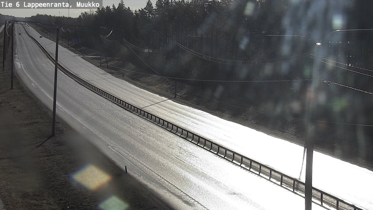 Weather Camera Image Väg 6 Villmanstrand, Muukko, Lappeenranta, Etelä-Karjala