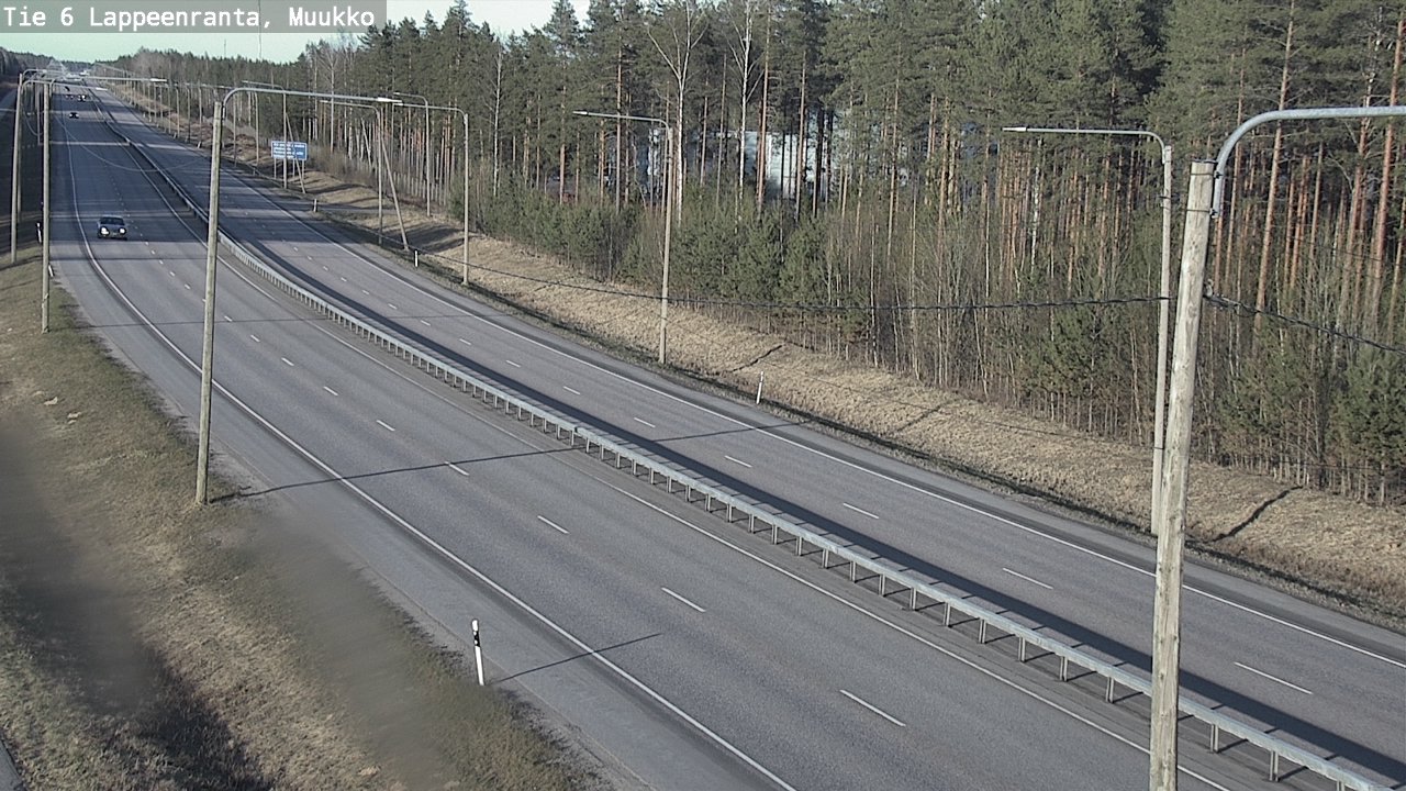Weather Camera Image Väg 6 Villmanstrand, Muukko, Lappeenranta, Etelä-Karjala