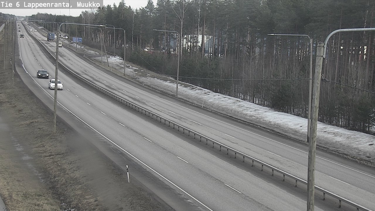 Weather Camera Image Väg 6 Villmanstrand, Muukko, Lappeenranta, Etelä-Karjala