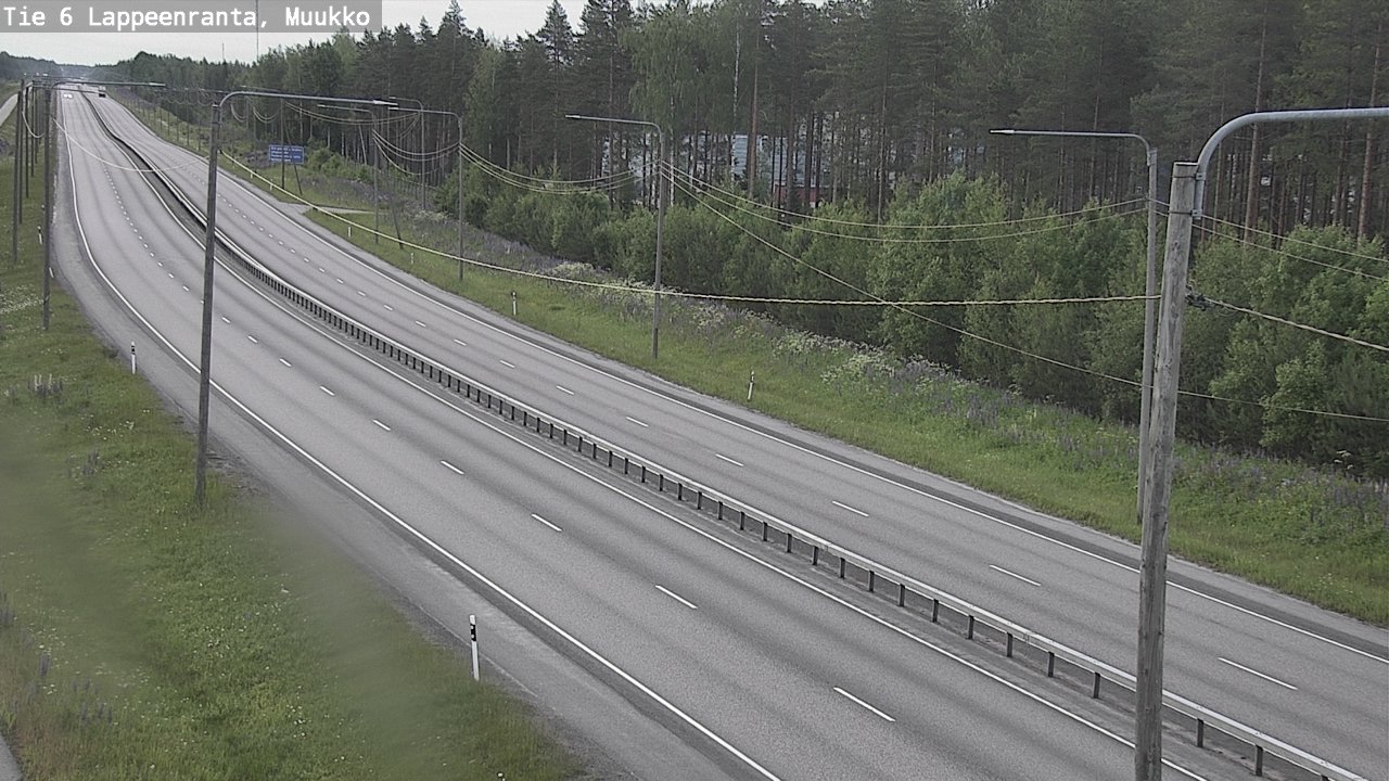 Weather Camera Image Road 6 Lappeenranta, Muukko, Lappeenranta, Etelä-Karjala