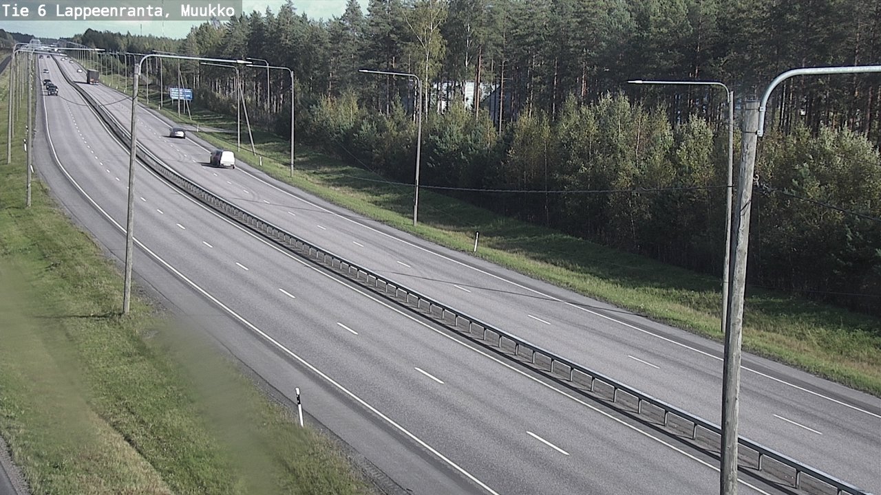Weather Camera Image Road 6 Lappeenranta, Muukko, Lappeenranta, Etelä-Karjala
