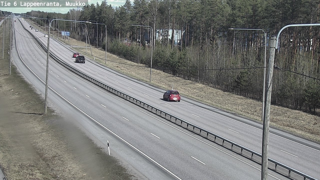Weather Camera Image Väg 6 Villmanstrand, Muukko, Lappeenranta, Etelä-Karjala