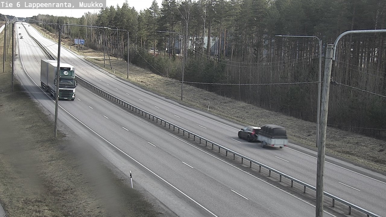 Weather Camera Image Väg 6 Villmanstrand, Muukko, Lappeenranta, Etelä-Karjala