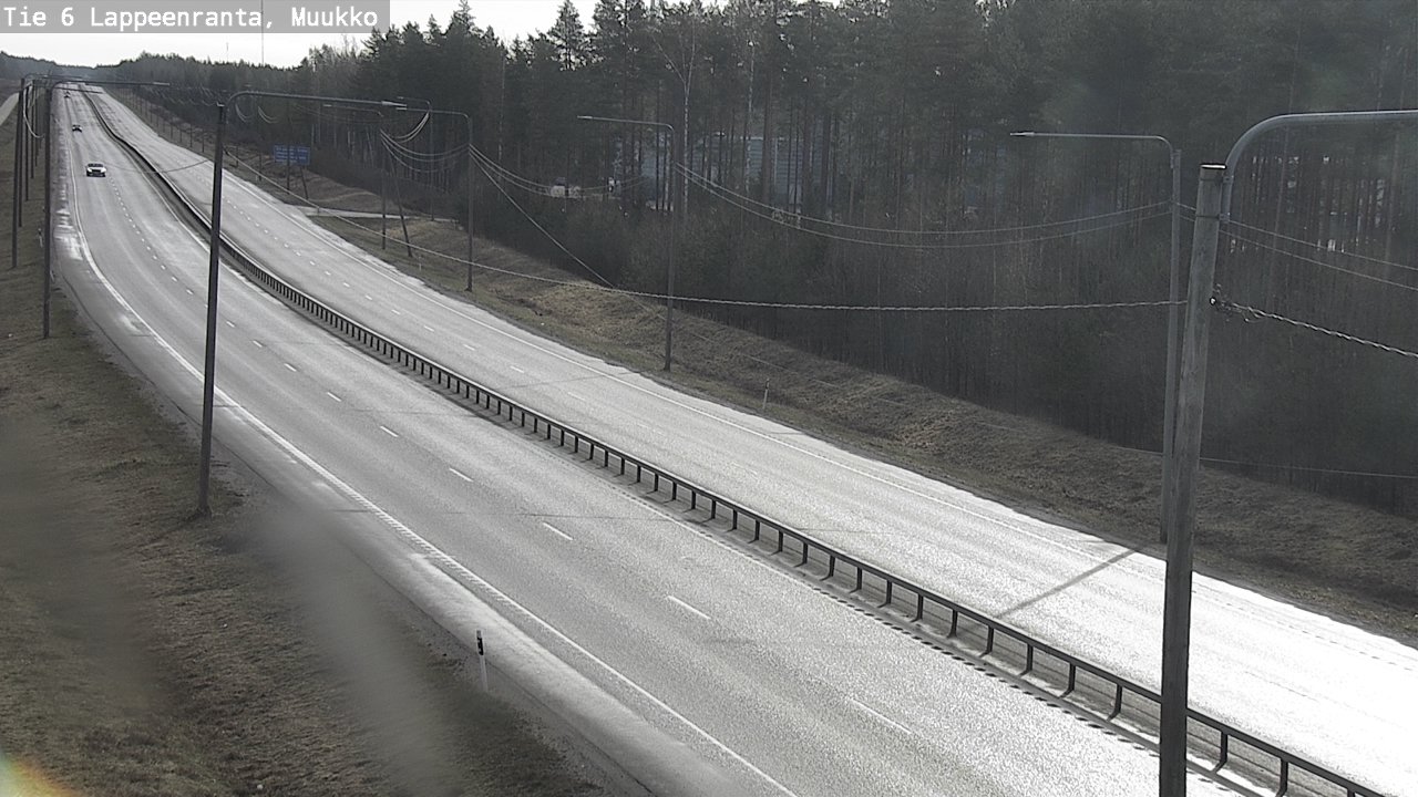 Weather Camera Image Väg 6 Villmanstrand, Muukko, Lappeenranta, Etelä-Karjala