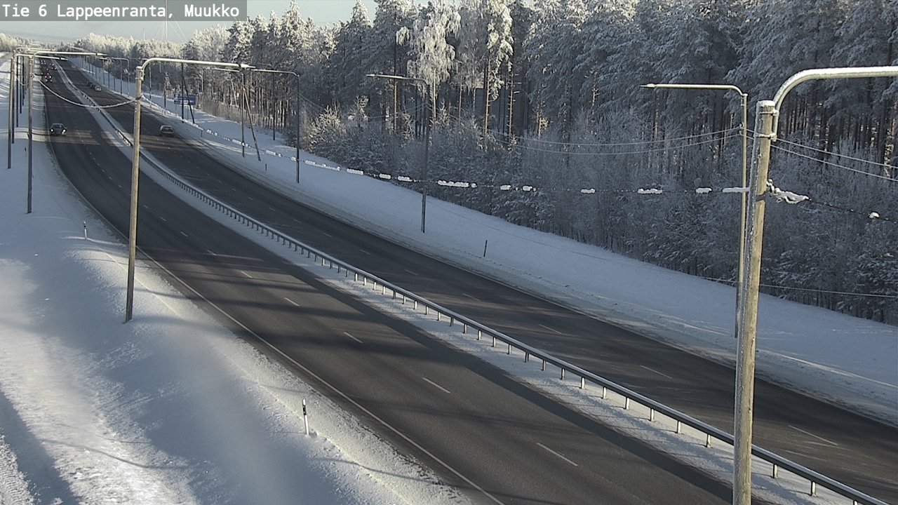 Weather Camera Image Väg 6 Villmanstrand, Muukko, Lappeenranta, Etelä-Karjala