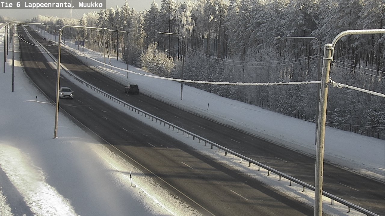 Weather Camera Image Väg 6 Villmanstrand, Muukko, Lappeenranta, Etelä-Karjala