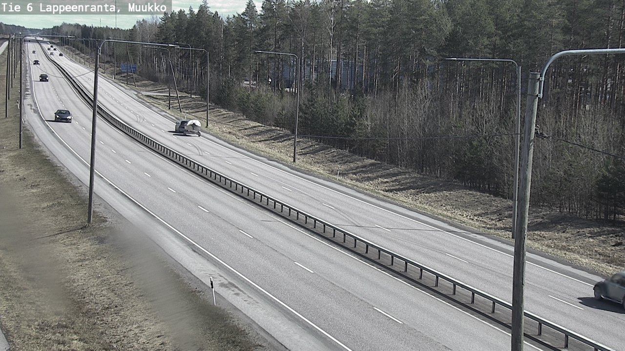 Weather Camera Image Väg 6 Villmanstrand, Muukko, Lappeenranta, Etelä-Karjala