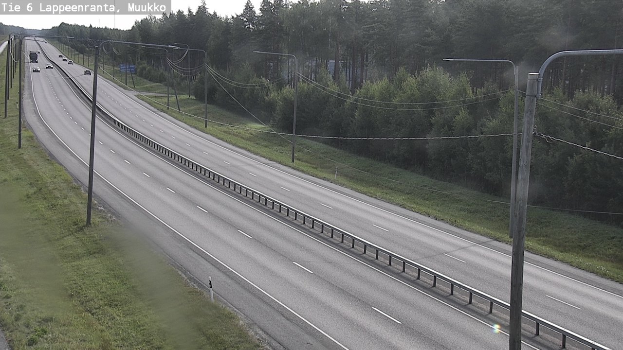 Weather Camera Image Road 6 Lappeenranta, Muukko, Lappeenranta, Etelä-Karjala