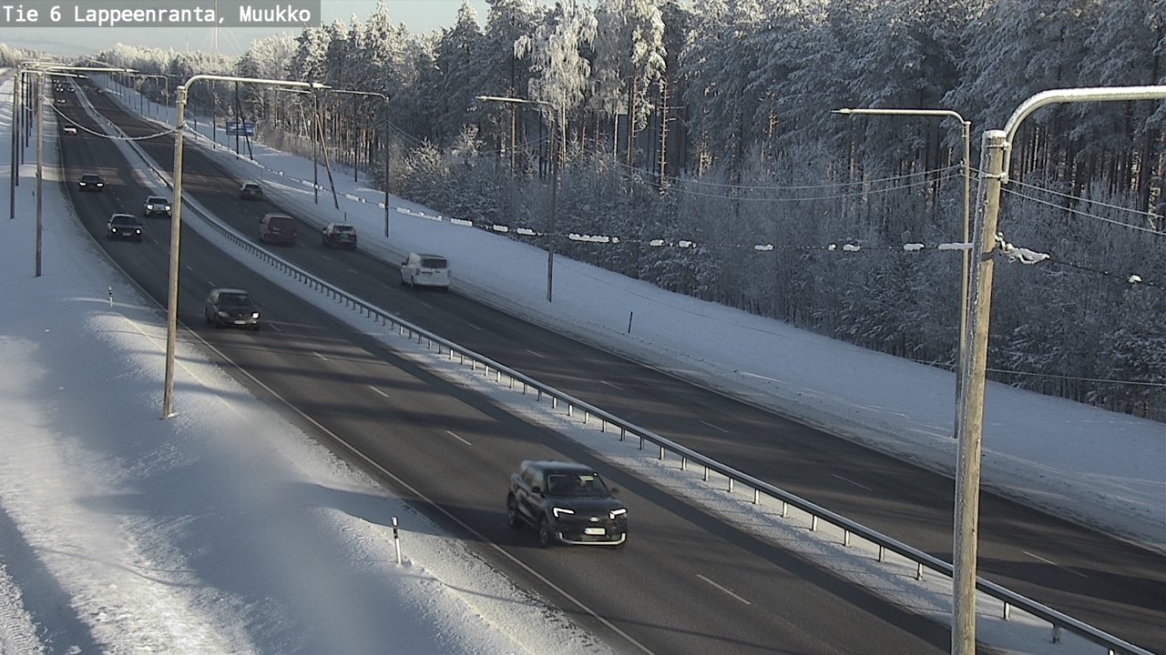 Weather Camera Image Väg 6 Villmanstrand, Muukko, Lappeenranta, Etelä-Karjala