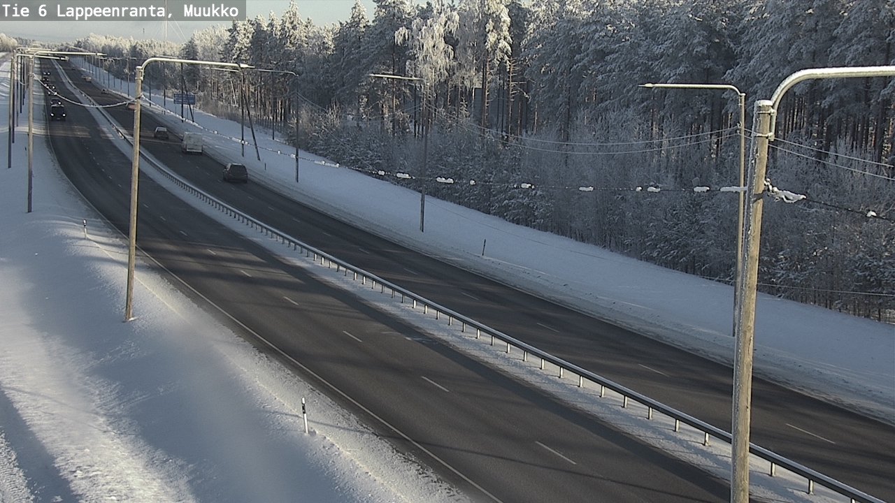 Weather Camera Image Väg 6 Villmanstrand, Muukko, Lappeenranta, Etelä-Karjala