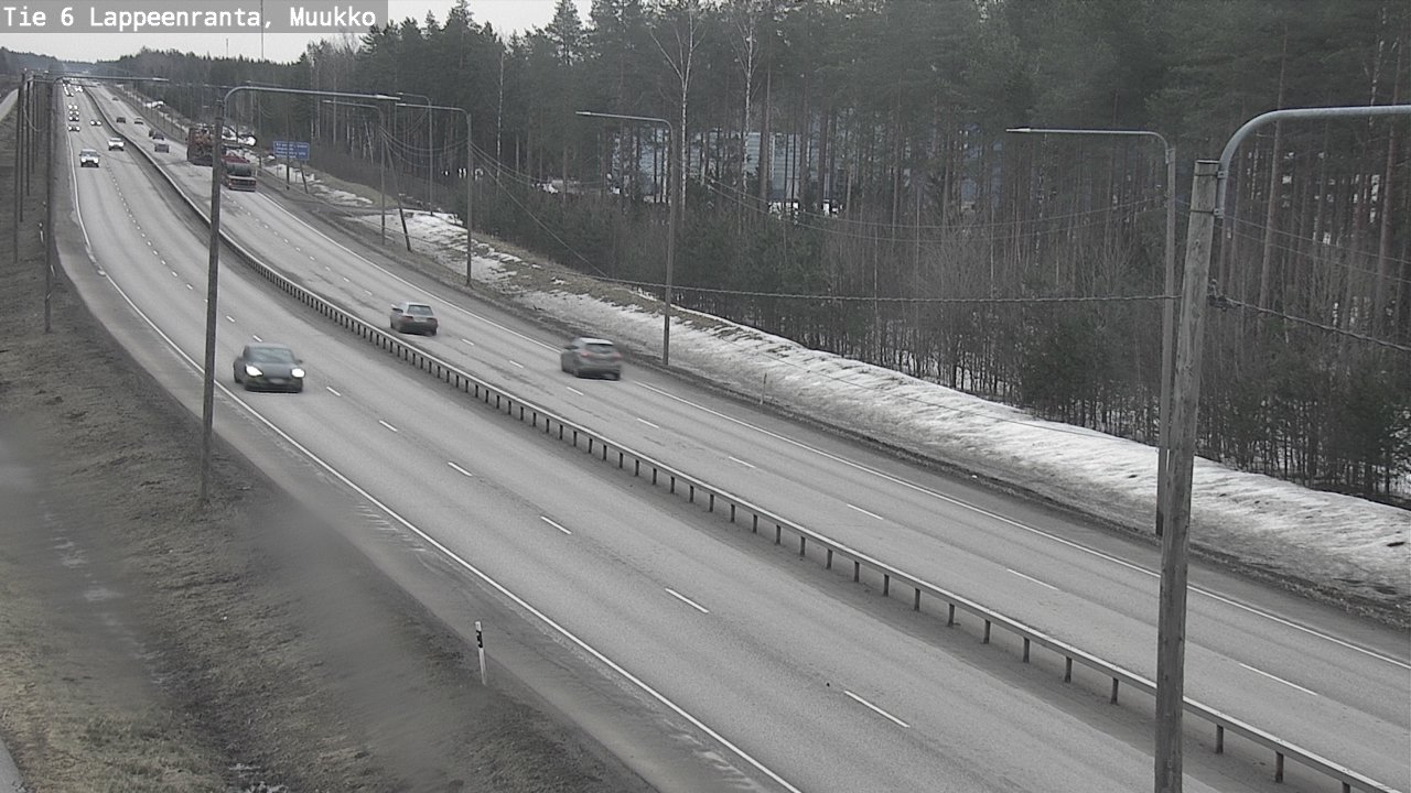 Weather Camera Image Väg 6 Villmanstrand, Muukko, Lappeenranta, Etelä-Karjala