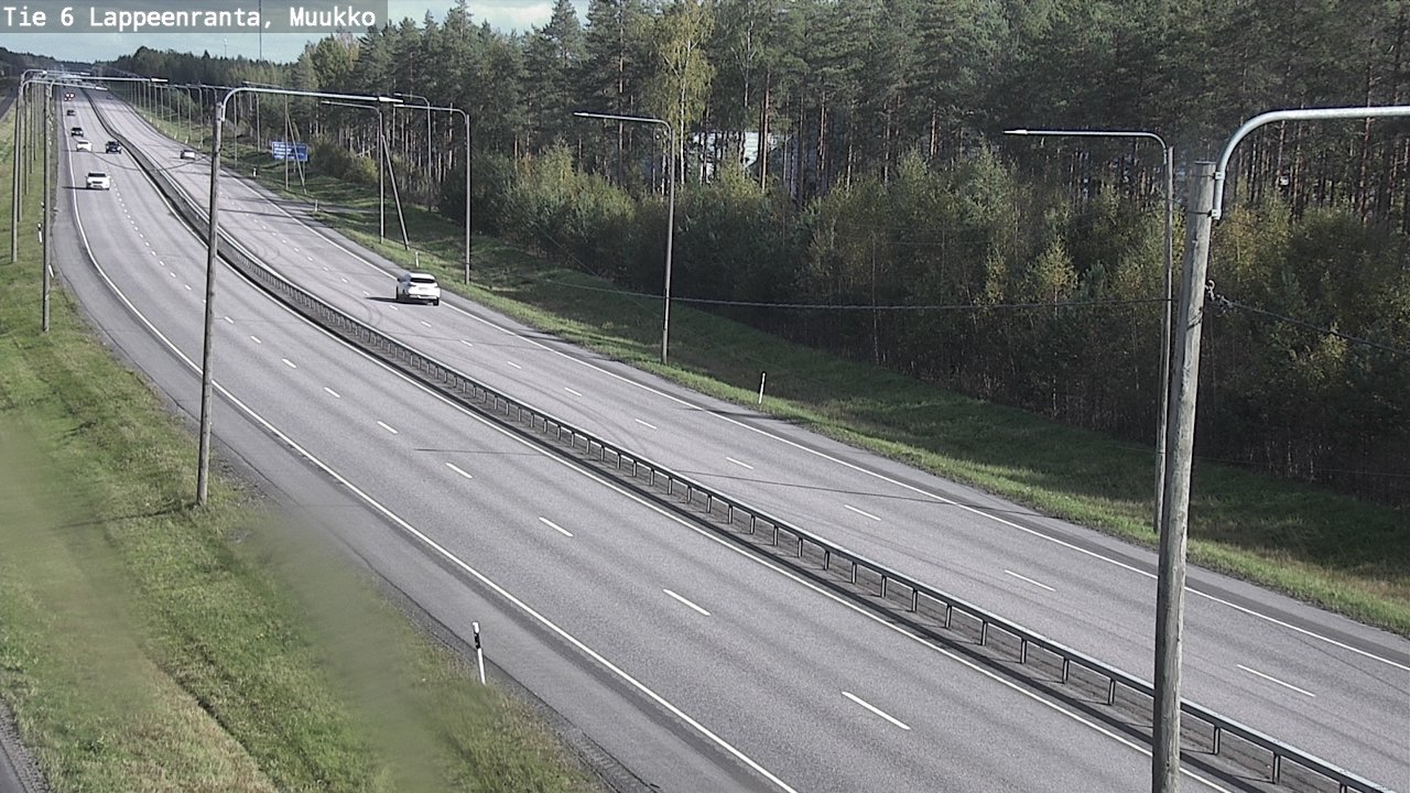 Weather Camera Image Road 6 Lappeenranta, Muukko, Lappeenranta, Etelä-Karjala
