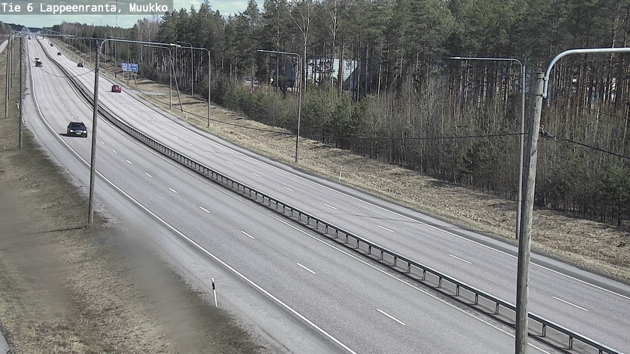 Weather Camera Image Väg 6 Villmanstrand, Muukko, Lappeenranta, Etelä-Karjala