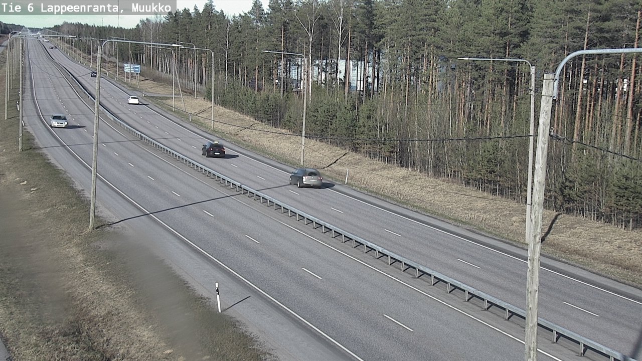 Weather Camera Image Väg 6 Villmanstrand, Muukko, Lappeenranta, Etelä-Karjala