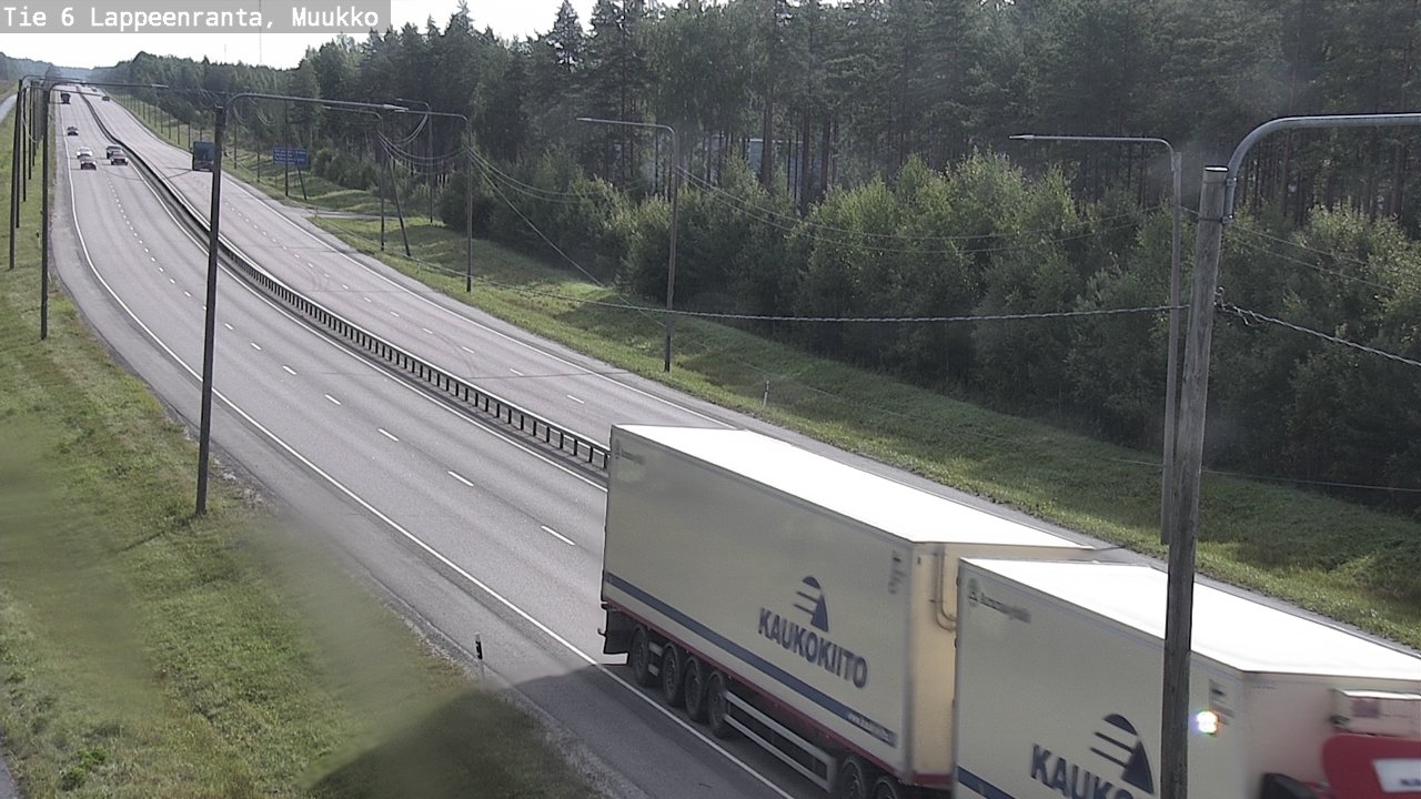 Weather Camera Image Road 6 Lappeenranta, Muukko, Lappeenranta, Etelä-Karjala