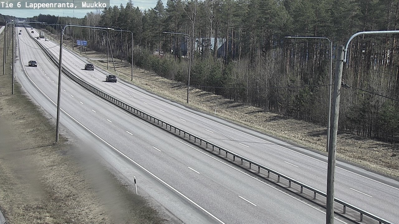 Weather Camera Image Väg 6 Villmanstrand, Muukko, Lappeenranta, Etelä-Karjala