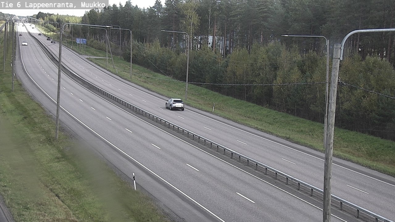 Weather Camera Image Road 6 Lappeenranta, Muukko, Lappeenranta, Etelä-Karjala
