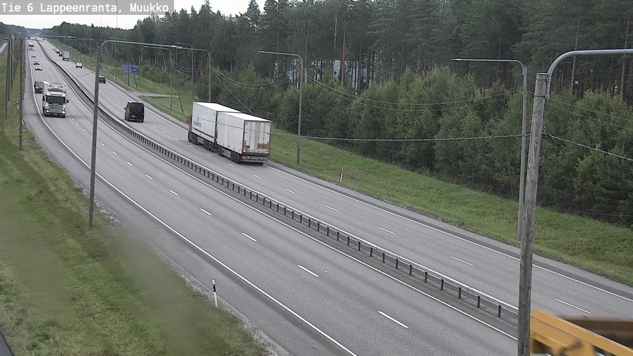 Weather Camera Image Road 6 Lappeenranta, Muukko, Lappeenranta, Etelä-Karjala