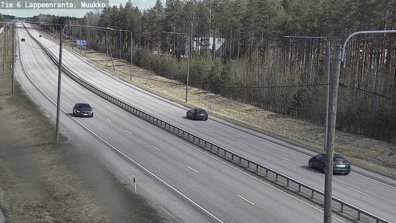 Weather Camera Image Väg 6 Villmanstrand, Muukko, Lappeenranta, Etelä-Karjala