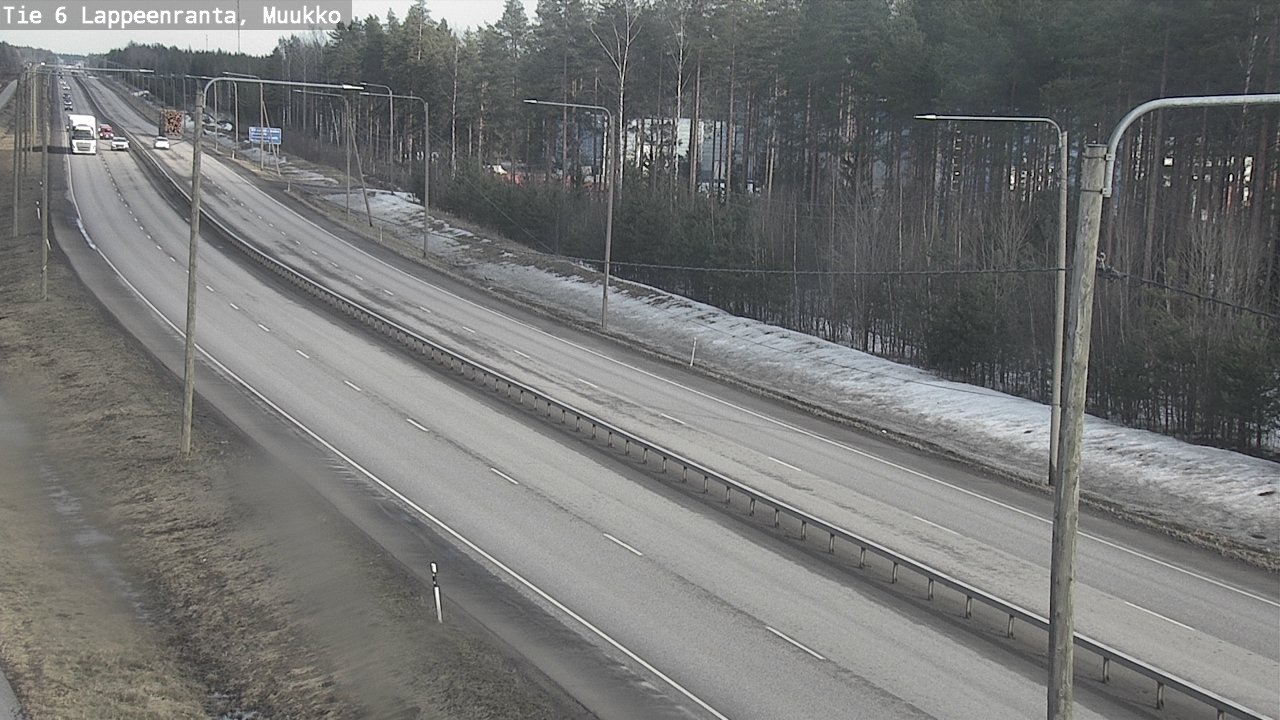 Weather Camera Image Väg 6 Villmanstrand, Muukko, Lappeenranta, Etelä-Karjala