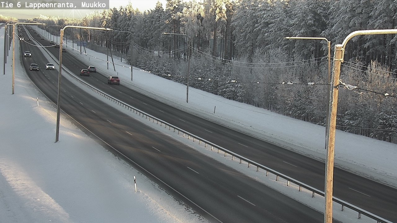 Weather Camera Image Väg 6 Villmanstrand, Muukko, Lappeenranta, Etelä-Karjala