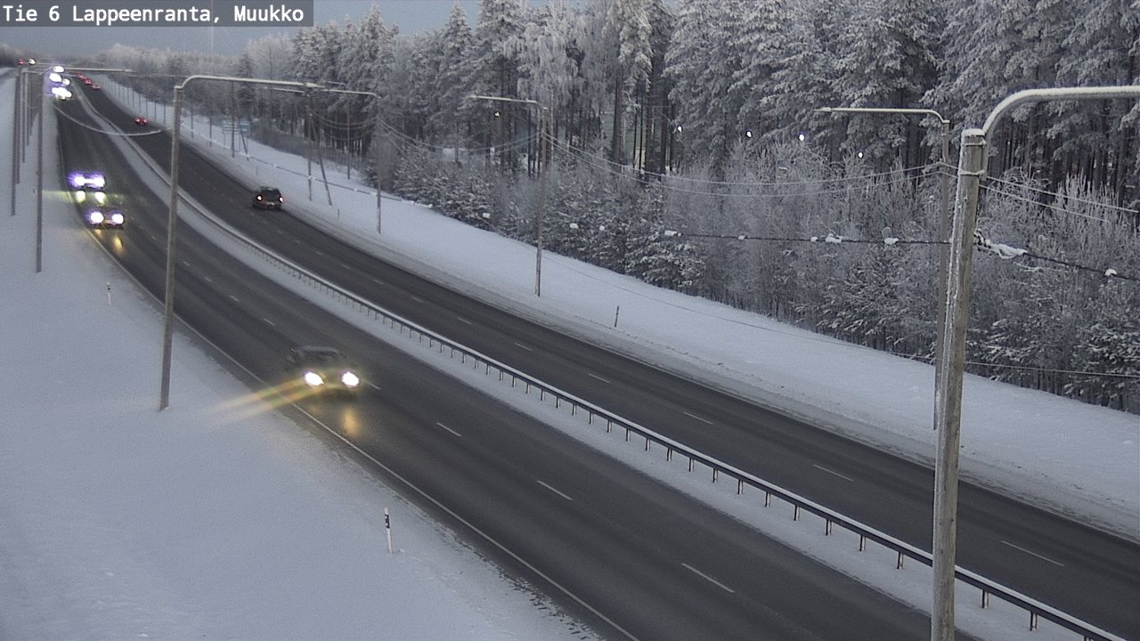 Weather Camera Image Road 6 Lappeenranta, Muukko, Lappeenranta, Etelä-Karjala