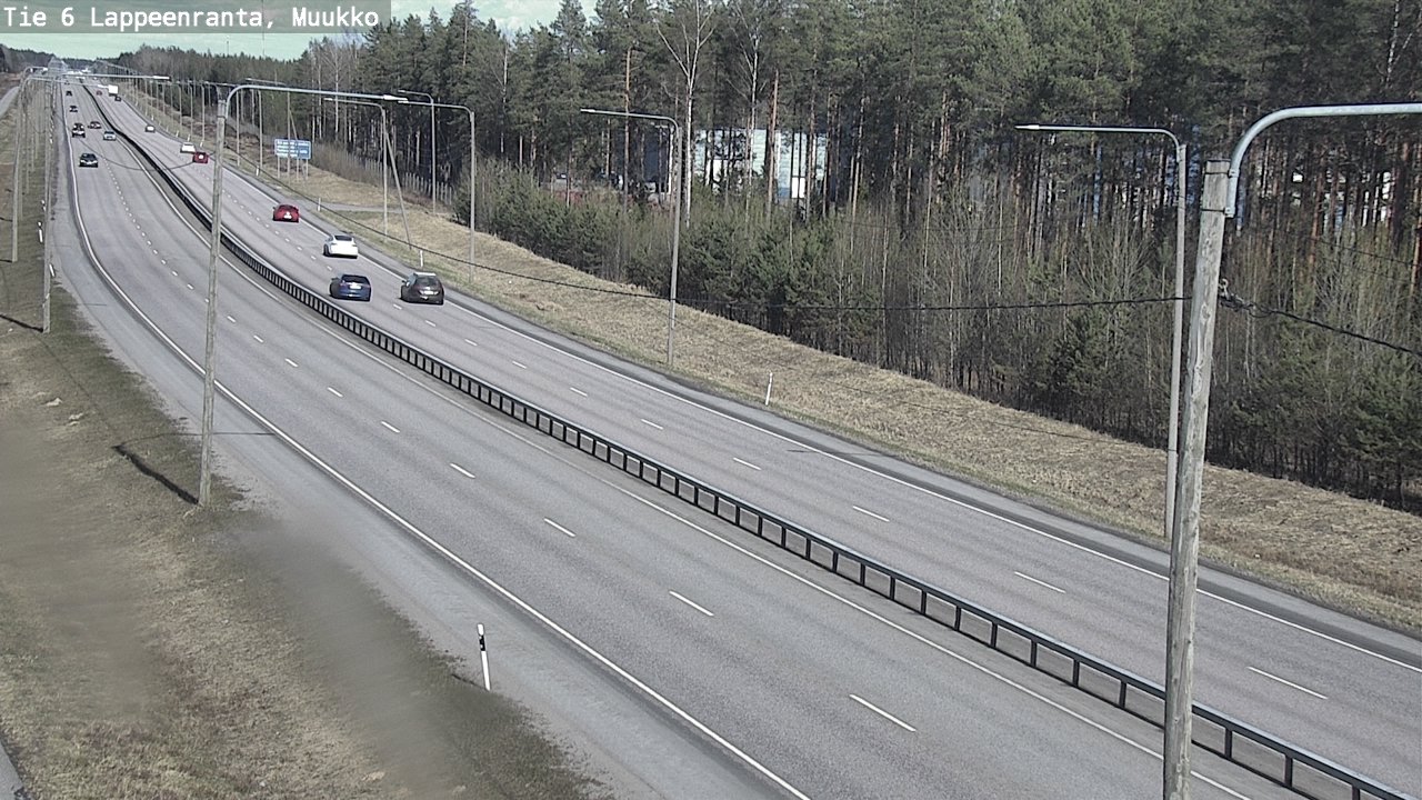 Weather Camera Image Väg 6 Villmanstrand, Muukko, Lappeenranta, Etelä-Karjala