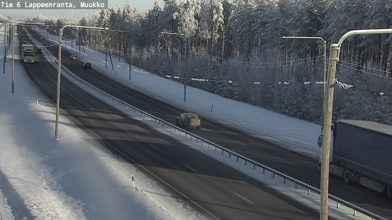 Weather Camera Image Väg 6 Villmanstrand, Muukko, Lappeenranta, Etelä-Karjala