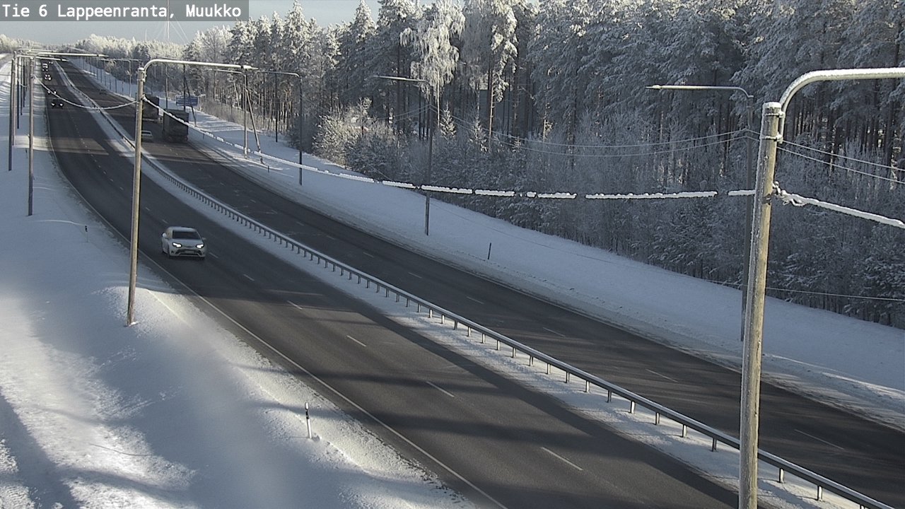 Weather Camera Image Väg 6 Villmanstrand, Muukko, Lappeenranta, Etelä-Karjala