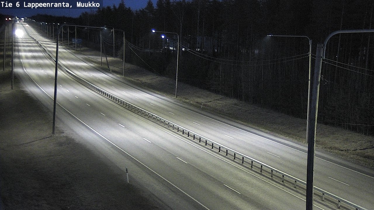 Weather Camera Image Väg 6 Villmanstrand, Muukko, Lappeenranta, Etelä-Karjala