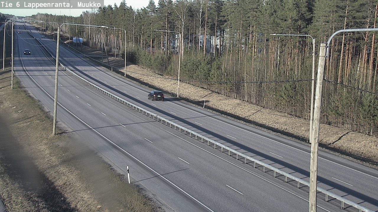 Weather Camera Image Väg 6 Villmanstrand, Muukko, Lappeenranta, Etelä-Karjala