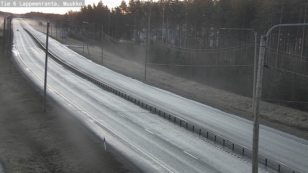 Weather Camera Image Väg 6 Villmanstrand, Muukko, Lappeenranta, Etelä-Karjala