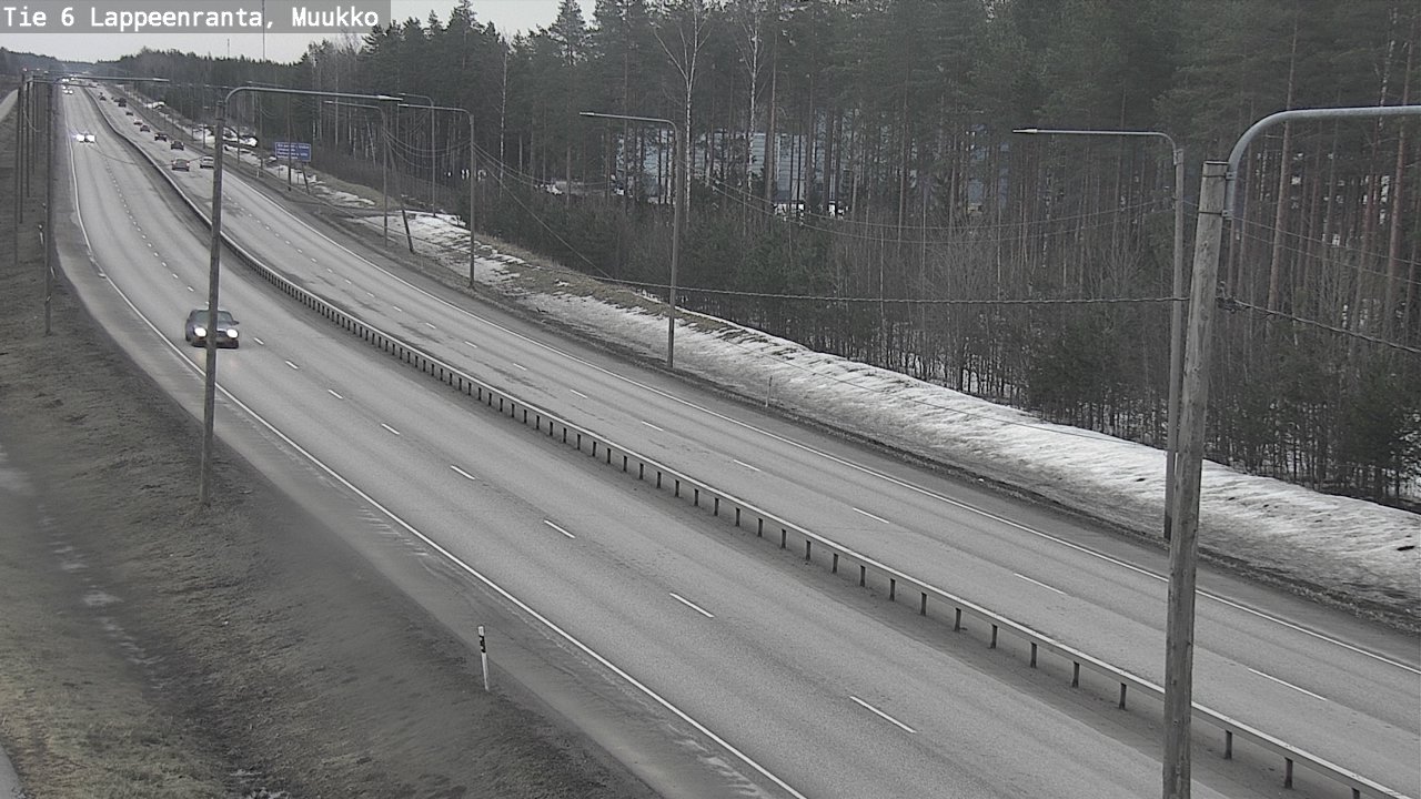 Weather Camera Image Väg 6 Villmanstrand, Muukko, Lappeenranta, Etelä-Karjala