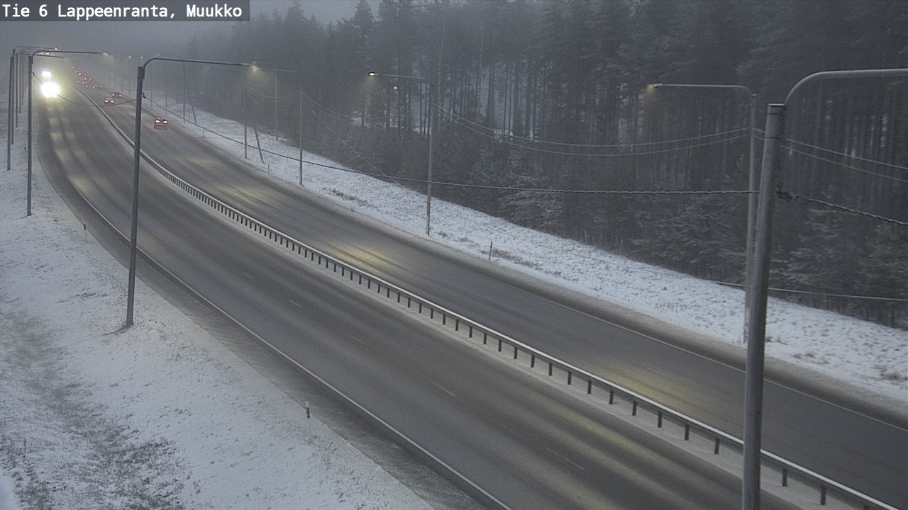 Weather Camera Image Road 6 Lappeenranta, Muukko, Lappeenranta, Etelä-Karjala