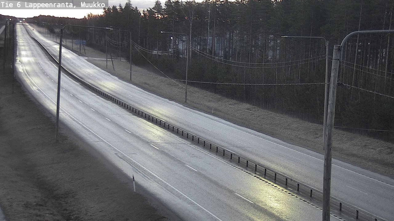 Weather Camera Image Väg 6 Villmanstrand, Muukko, Lappeenranta, Etelä-Karjala