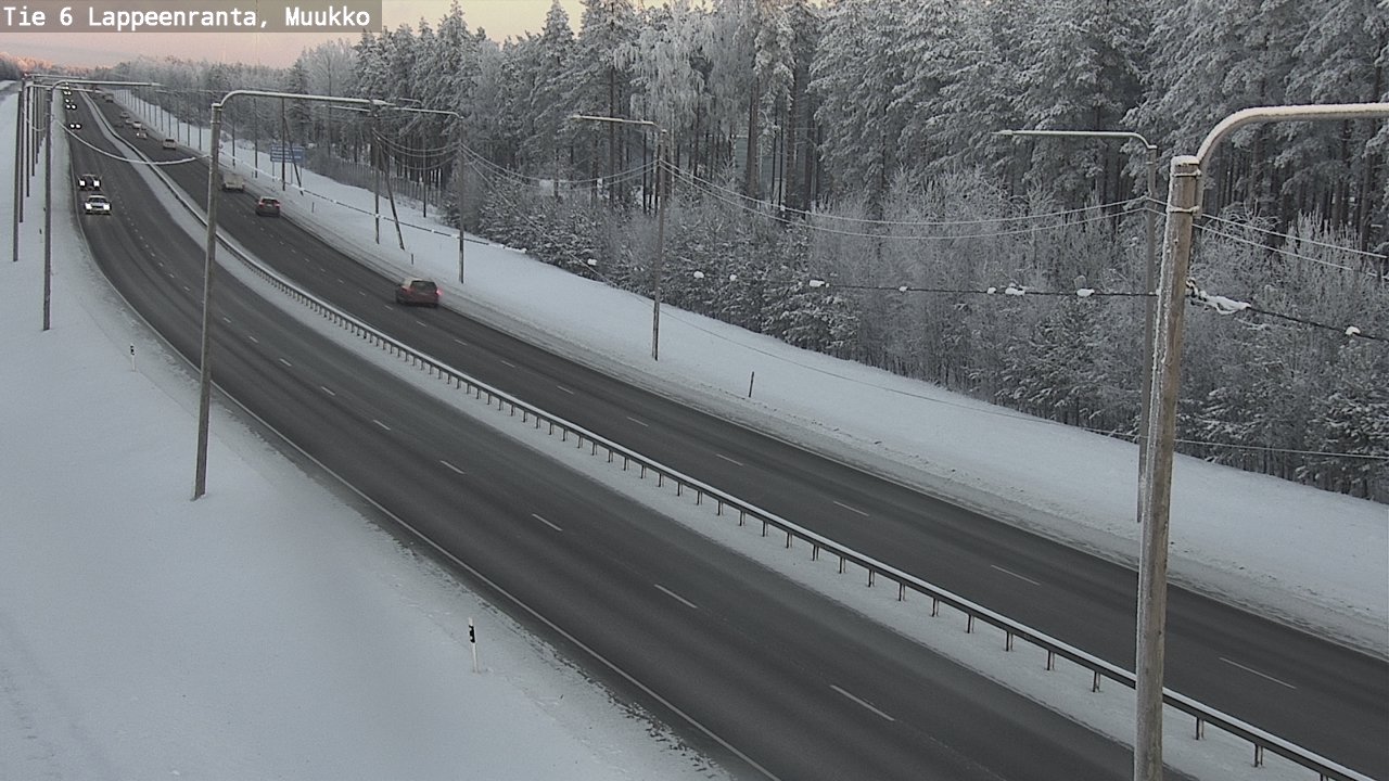 Weather Camera Image Väg 6 Villmanstrand, Muukko, Lappeenranta, Etelä-Karjala