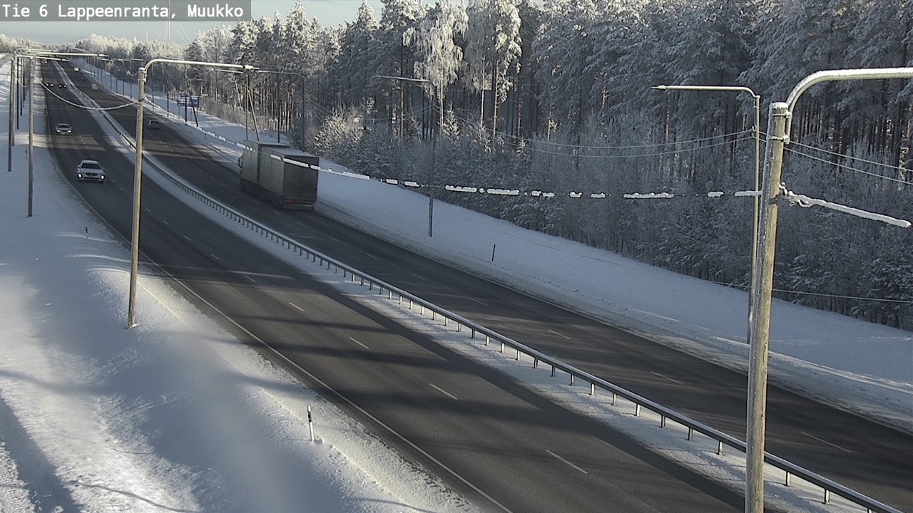 Weather Camera Image Väg 6 Villmanstrand, Muukko, Lappeenranta, Etelä-Karjala