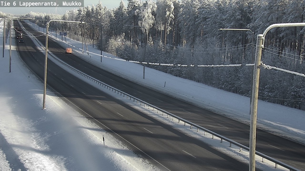 Weather Camera Image Väg 6 Villmanstrand, Muukko, Lappeenranta, Etelä-Karjala