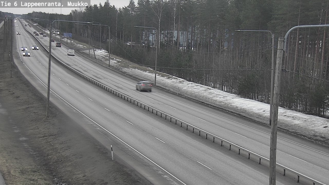 Weather Camera Image Road 6 Lappeenranta, Muukko, Lappeenranta, Etelä-Karjala