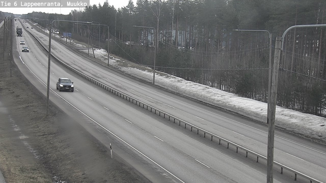 Weather Camera Image Väg 6 Villmanstrand, Muukko, Lappeenranta, Etelä-Karjala