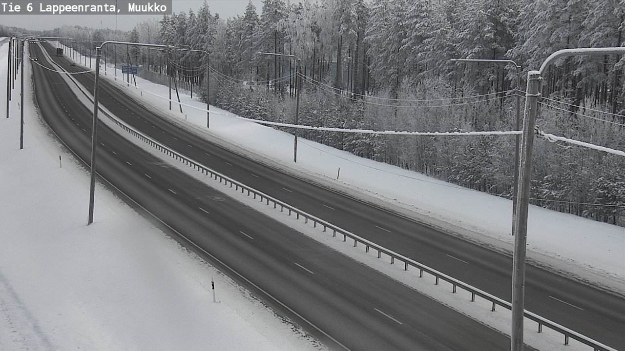 Weather Camera Image Väg 6 Villmanstrand, Muukko, Lappeenranta, Etelä-Karjala