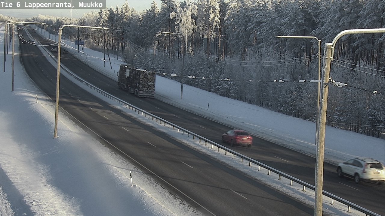 Weather Camera Image Väg 6 Villmanstrand, Muukko, Lappeenranta, Etelä-Karjala