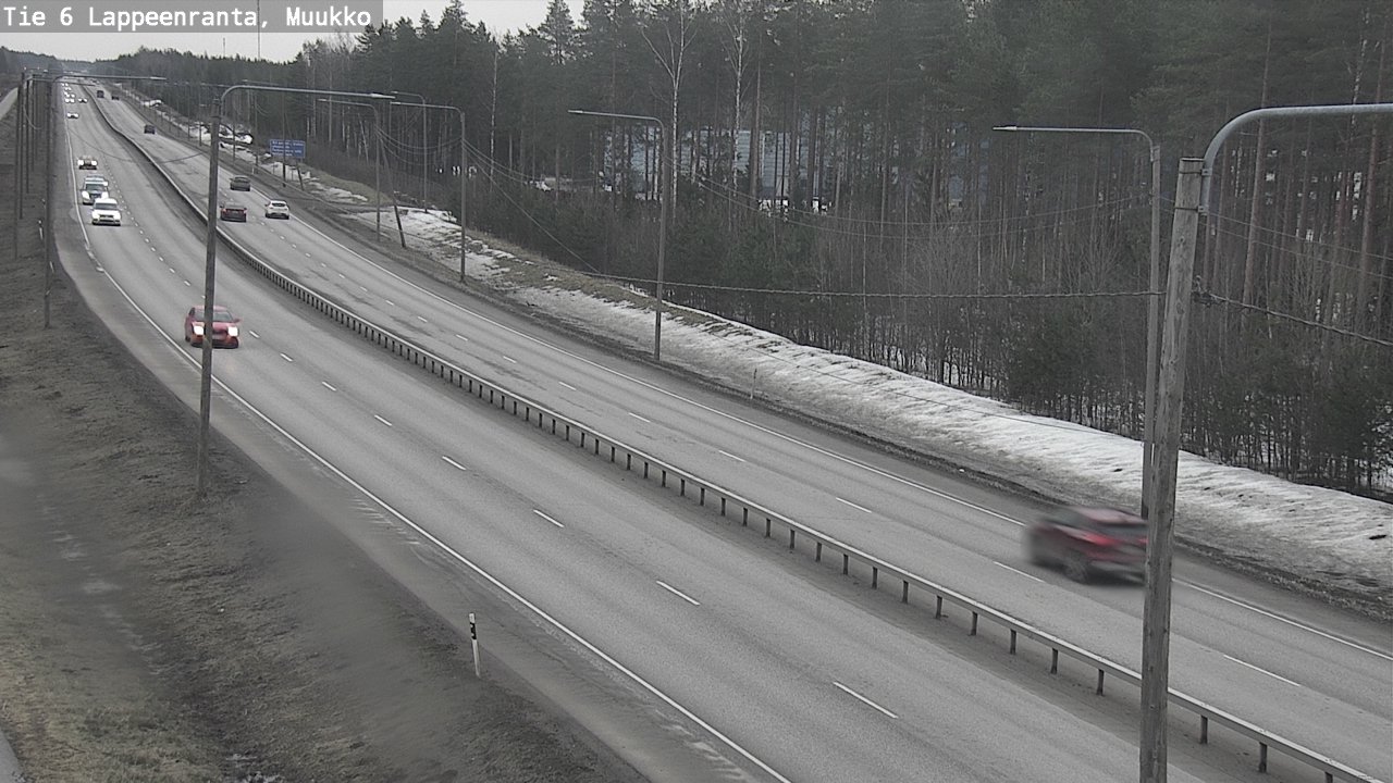 Weather Camera Image Road 6 Lappeenranta, Muukko, Lappeenranta, Etelä-Karjala