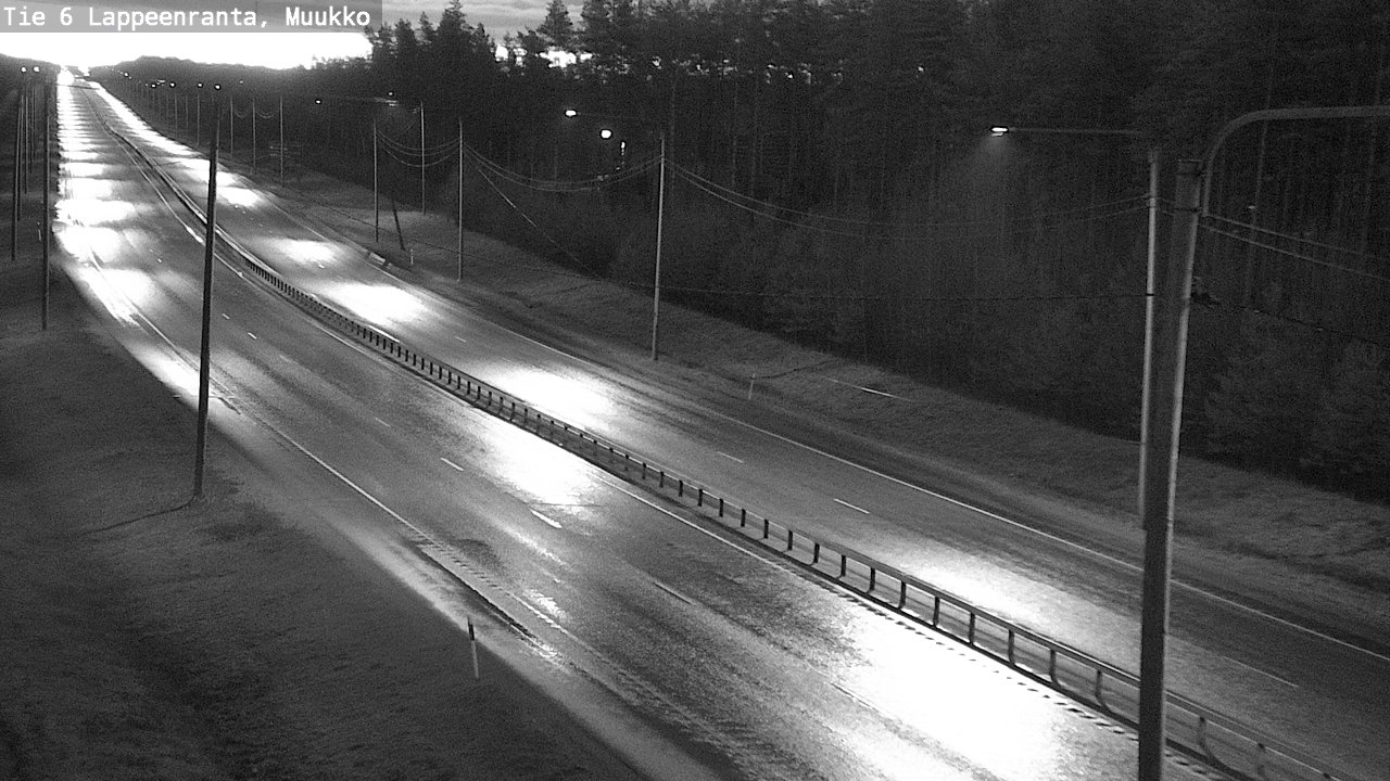 Weather Camera Image Väg 6 Villmanstrand, Muukko, Lappeenranta, Etelä-Karjala