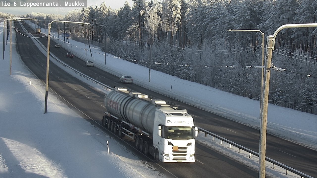 Weather Camera Image Väg 6 Villmanstrand, Muukko, Lappeenranta, Etelä-Karjala