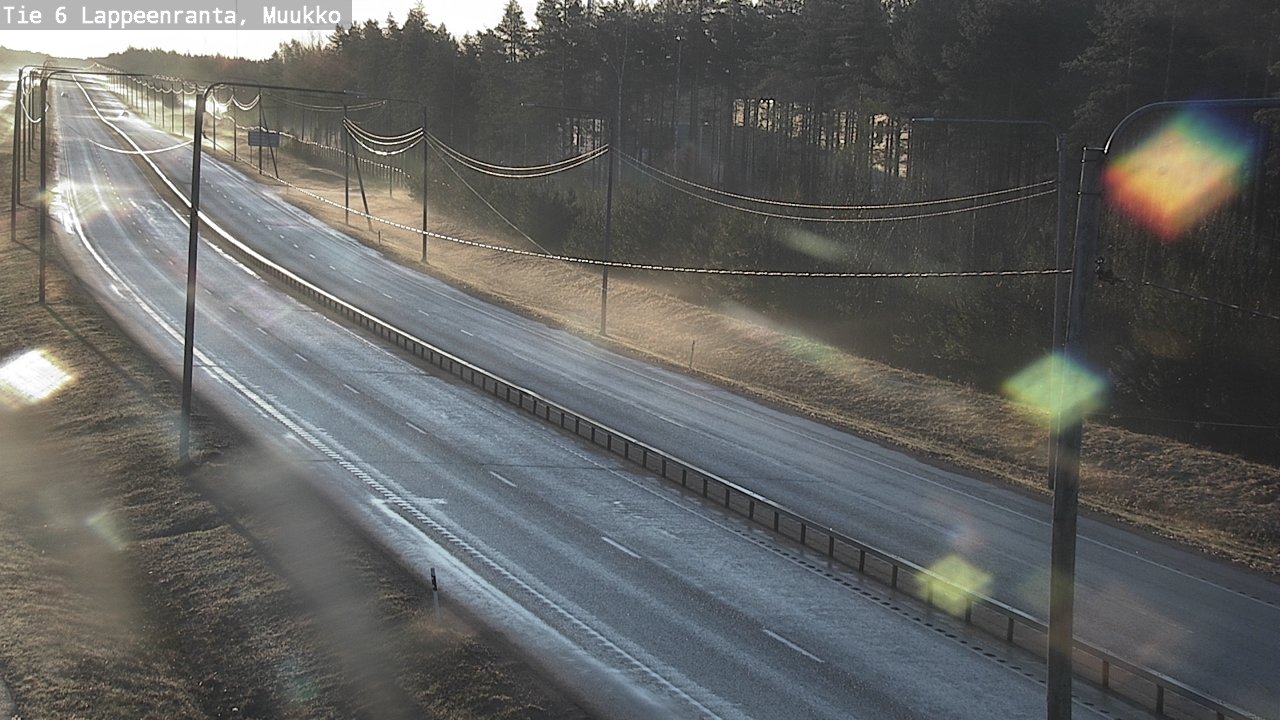 Weather Camera Image Väg 6 Villmanstrand, Muukko, Lappeenranta, Etelä-Karjala
