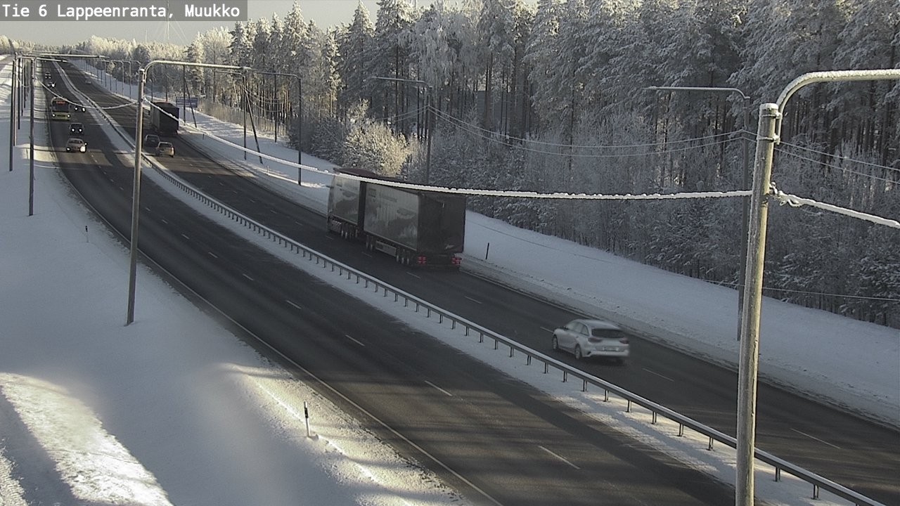 Weather Camera Image Väg 6 Villmanstrand, Muukko, Lappeenranta, Etelä-Karjala