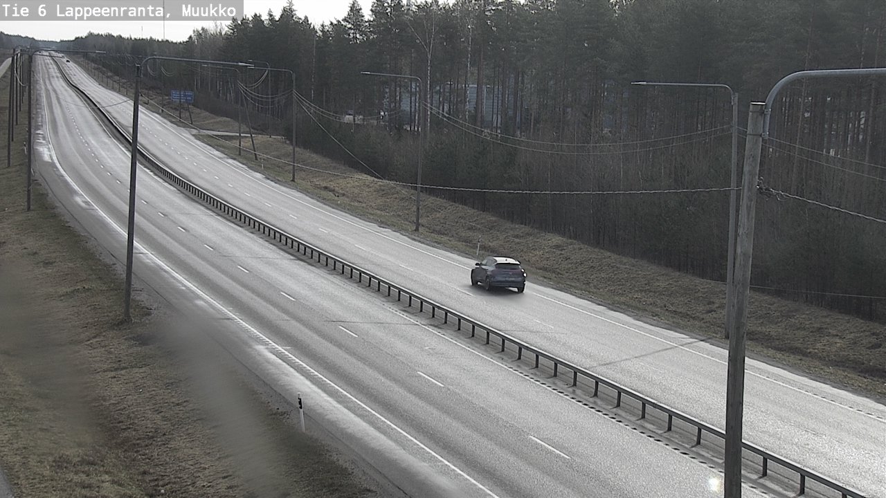 Weather Camera Image Väg 6 Villmanstrand, Muukko, Lappeenranta, Etelä-Karjala